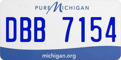 MI license plate DBB7154