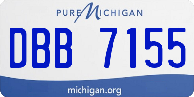 MI license plate DBB7155