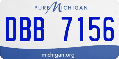 MI license plate DBB7156