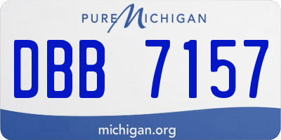 MI license plate DBB7157