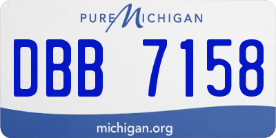 MI license plate DBB7158