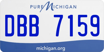 MI license plate DBB7159