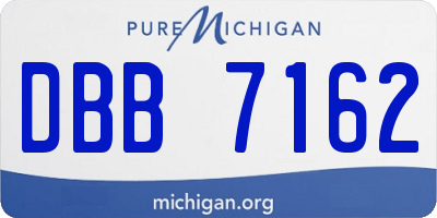 MI license plate DBB7162