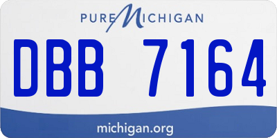 MI license plate DBB7164