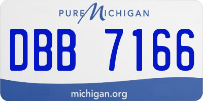 MI license plate DBB7166