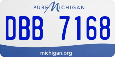 MI license plate DBB7168