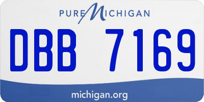 MI license plate DBB7169