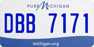 MI license plate DBB7171