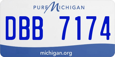 MI license plate DBB7174