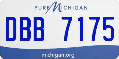MI license plate DBB7175