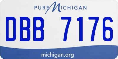 MI license plate DBB7176