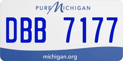 MI license plate DBB7177