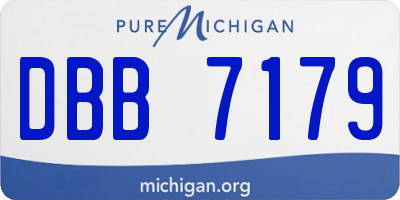 MI license plate DBB7179