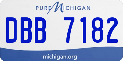 MI license plate DBB7182