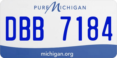 MI license plate DBB7184