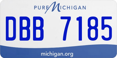 MI license plate DBB7185