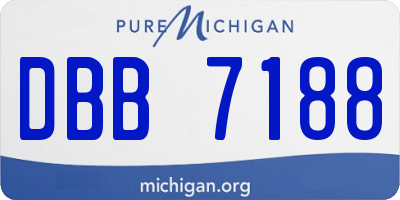 MI license plate DBB7188