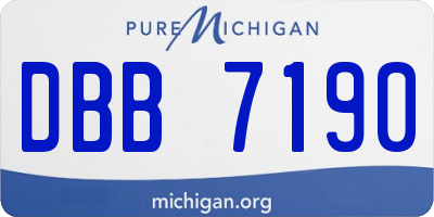 MI license plate DBB7190