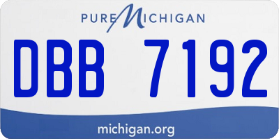 MI license plate DBB7192