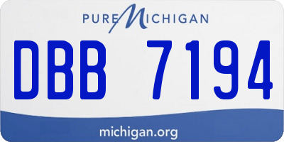 MI license plate DBB7194