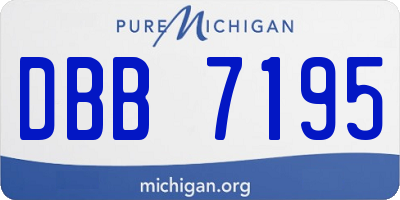 MI license plate DBB7195