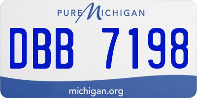 MI license plate DBB7198