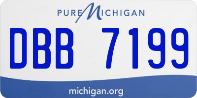 MI license plate DBB7199