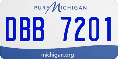 MI license plate DBB7201