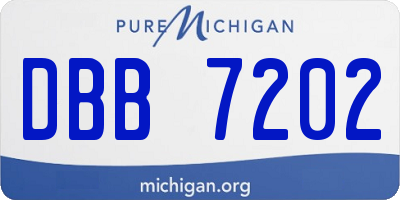 MI license plate DBB7202