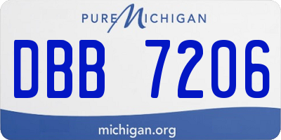 MI license plate DBB7206