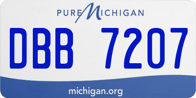 MI license plate DBB7207