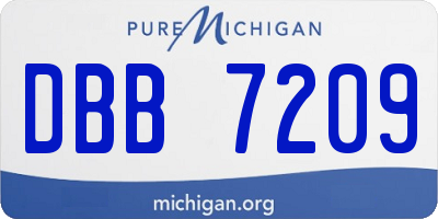 MI license plate DBB7209