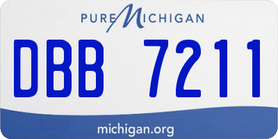 MI license plate DBB7211