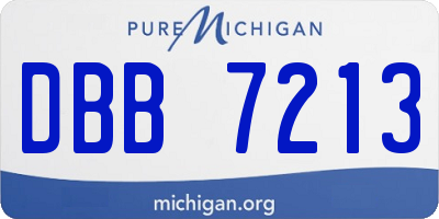 MI license plate DBB7213