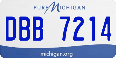 MI license plate DBB7214