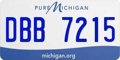 MI license plate DBB7215