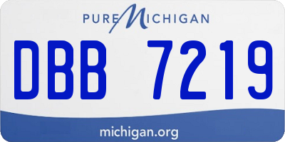 MI license plate DBB7219