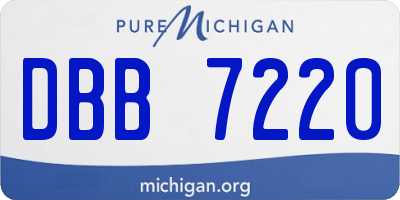 MI license plate DBB7220