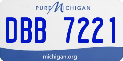 MI license plate DBB7221