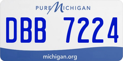 MI license plate DBB7224