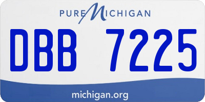 MI license plate DBB7225
