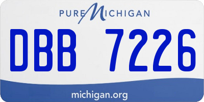 MI license plate DBB7226