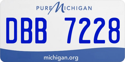 MI license plate DBB7228
