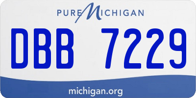 MI license plate DBB7229