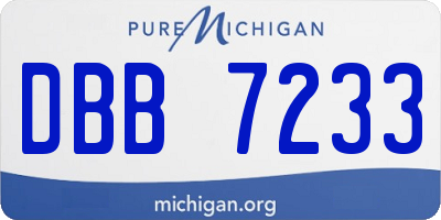 MI license plate DBB7233