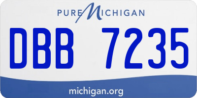 MI license plate DBB7235