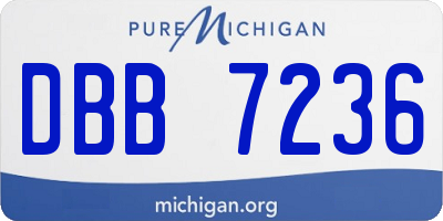 MI license plate DBB7236