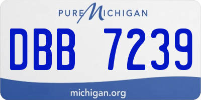 MI license plate DBB7239