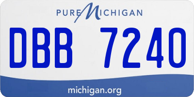 MI license plate DBB7240