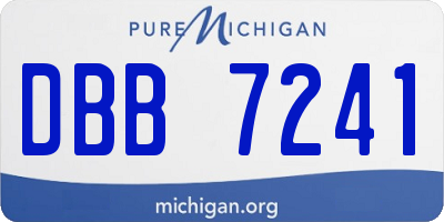 MI license plate DBB7241